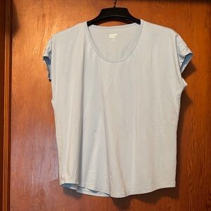 Lands' End Women's Soft Blue Short Sleeve Tee L/P